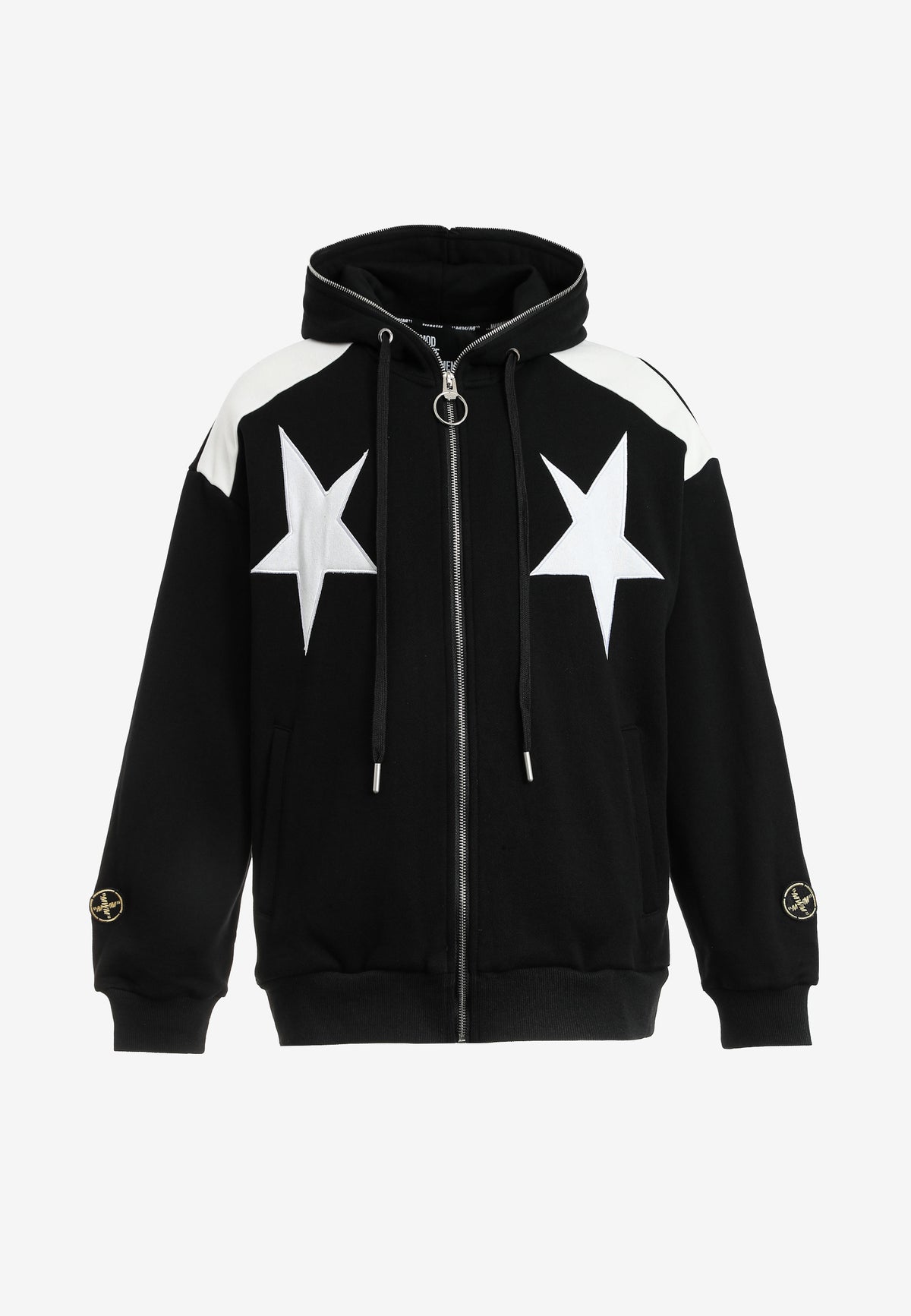 Sudadera con capucha de niño Wings de corte relajado con estrellas frontales y alas en la espalda | MWM [PS_COLORS:UNASSIGNED]