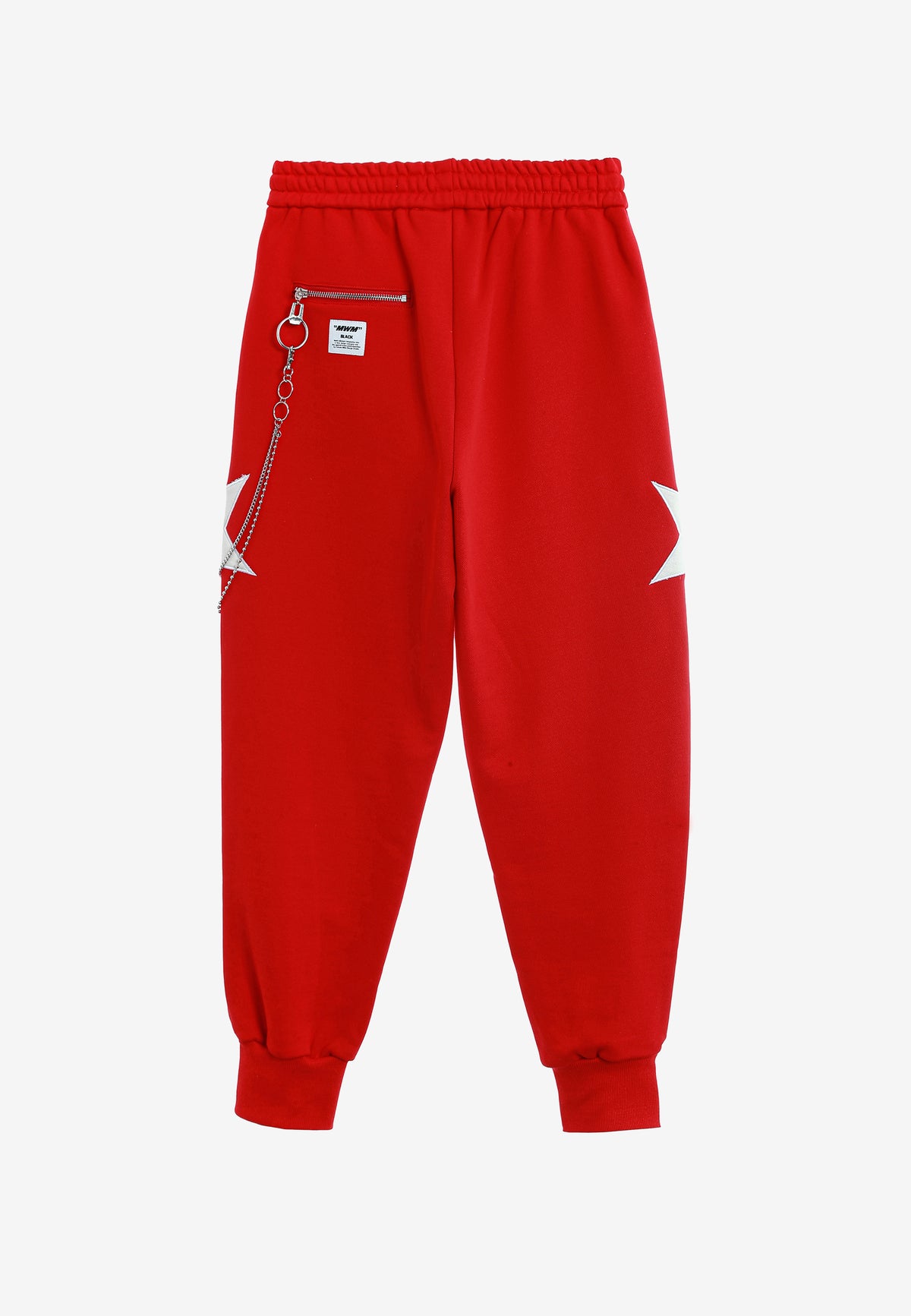 Pantalón jogger de niño Wings con parches de estrellas y cadena lateral | MWM [PS_COLORS:RED]