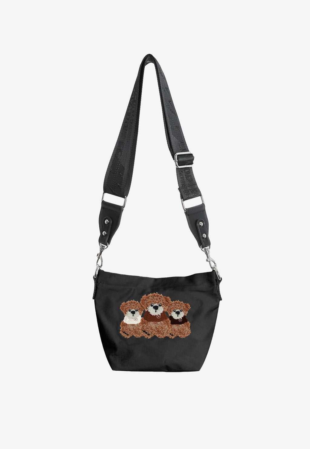 Bolso bandolera con osos Teddy y correa ancha | MWM [PS_COLORS:BLACK]