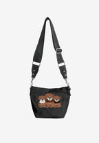 Bolso bandolera con osos Teddy y correa ancha | MWM [PS_COLORS:BLACK]