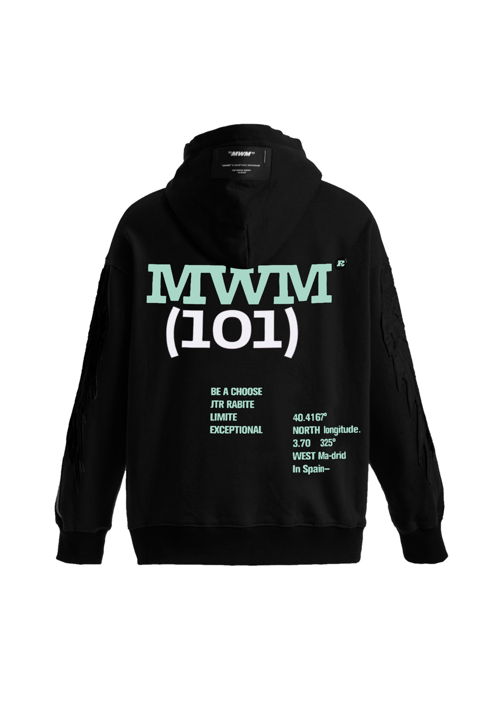 Sudadera con capucha y alas bordadas | MWM