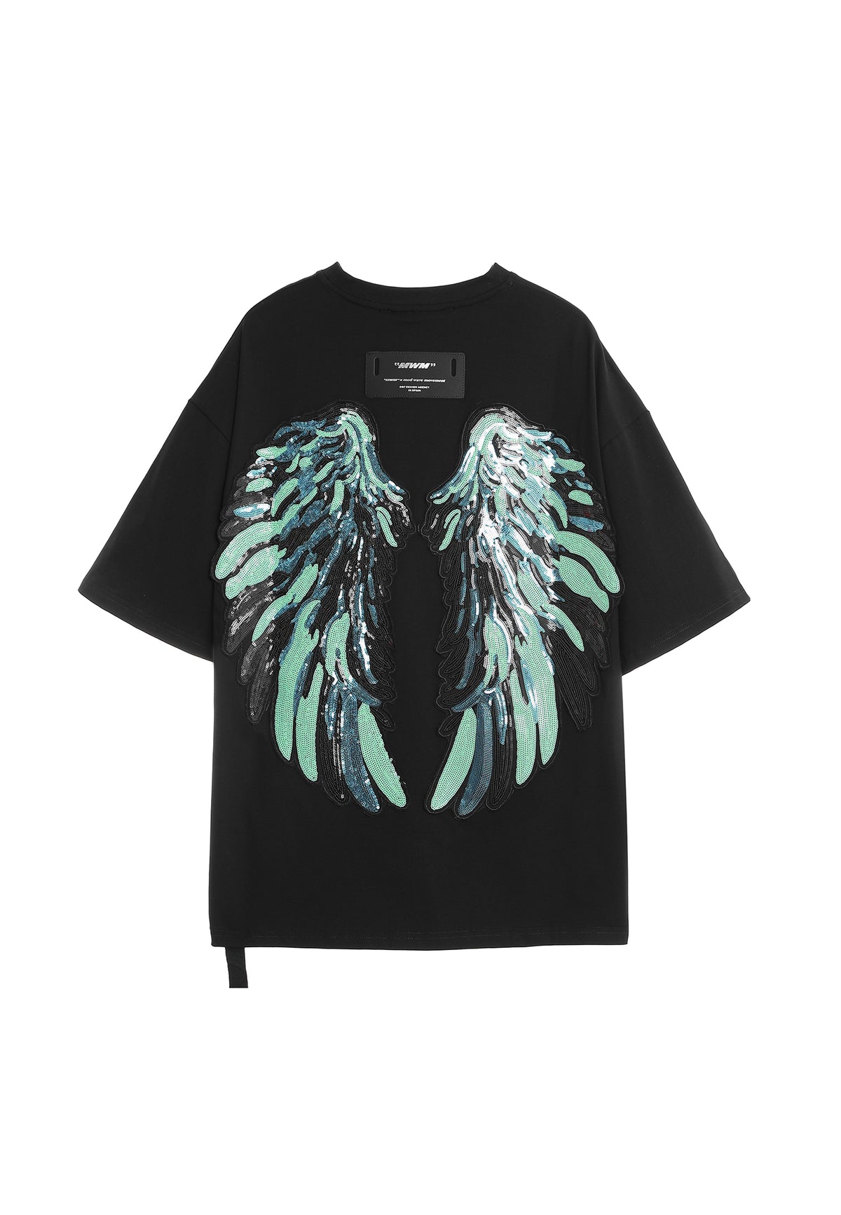 Camiseta con alas bordadas y lentejuelas | MWM