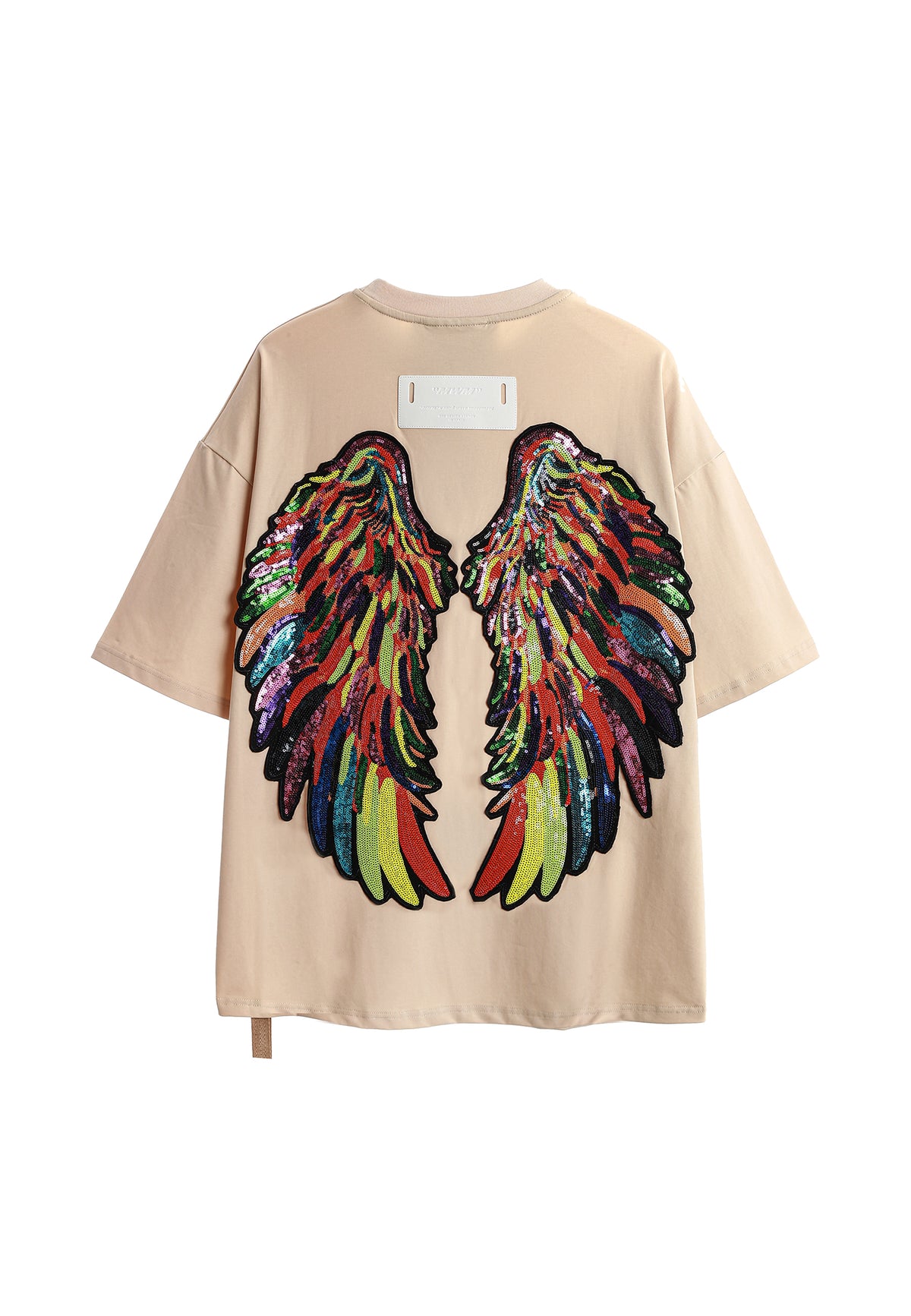 Camiseta con alas bordadas y lentejuelas | MWM