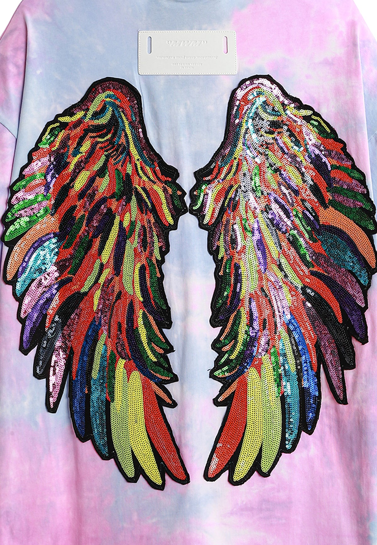 Camiseta con alas bordadas y lentejuelas | MWM