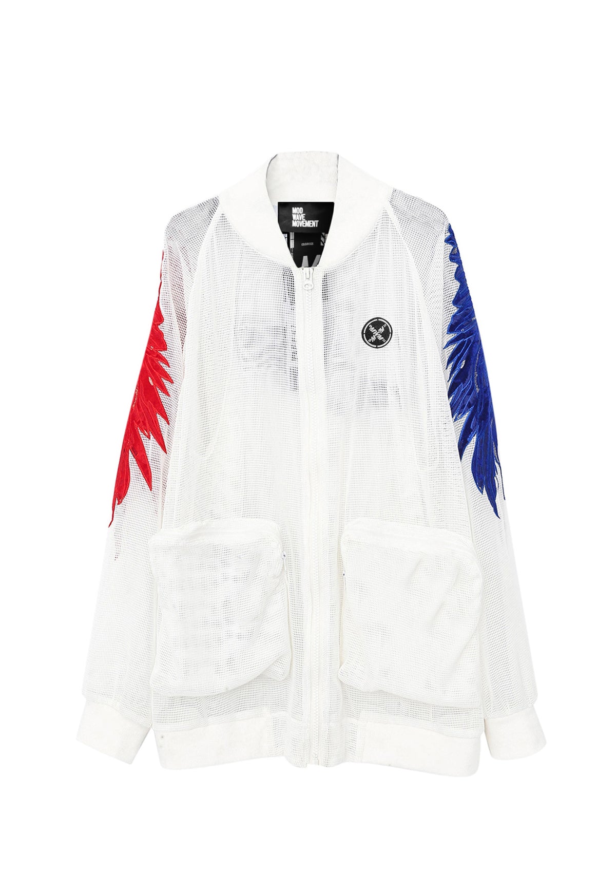 Chaqueta de malla con alas bordadas | MWM