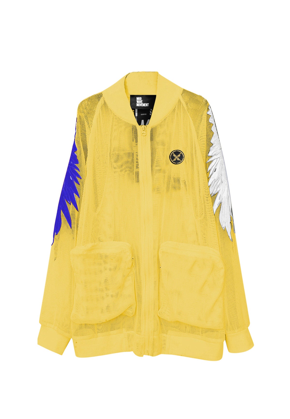Chaqueta de malla con alas bordadas | MWM