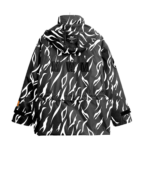 ANIMAL PRINT PUFFER PARKA
