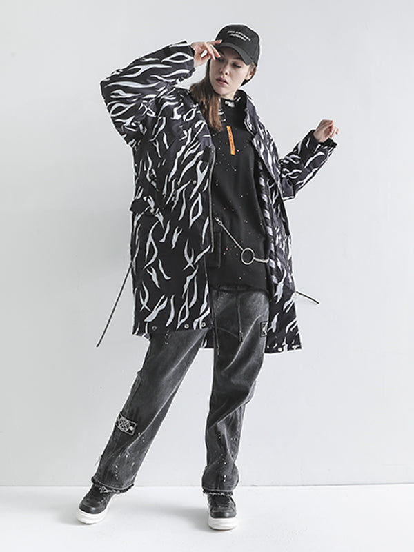 ANIMAL PRINT PUFFER PARKA