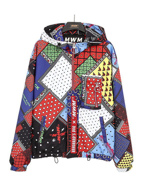 CHAQUETA MULTICOLOR CAPUCHA