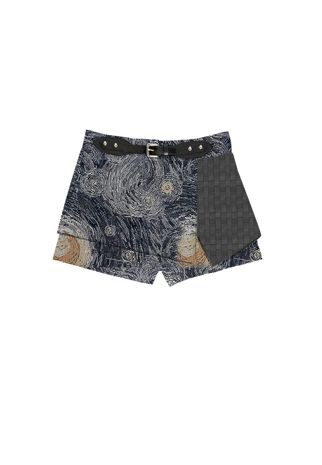 SHORTS VAQUEROS MWM CON DETALLE DE PIEL
