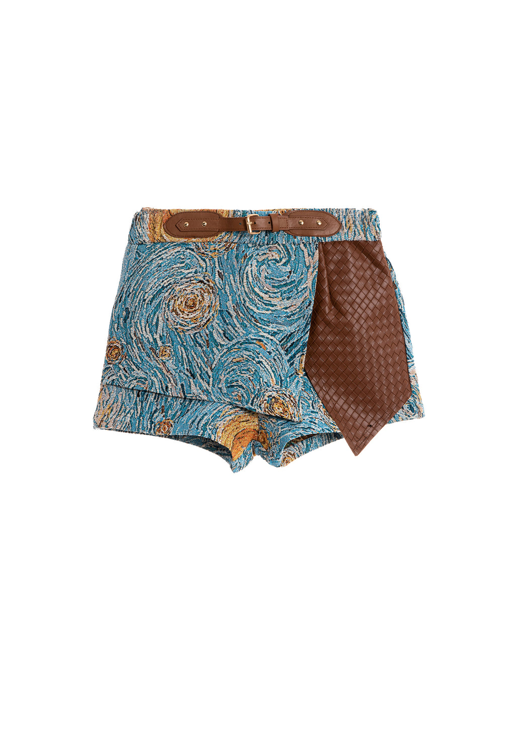 SHORTS VAQUEROS MWM CON DETALLE DE PIEL