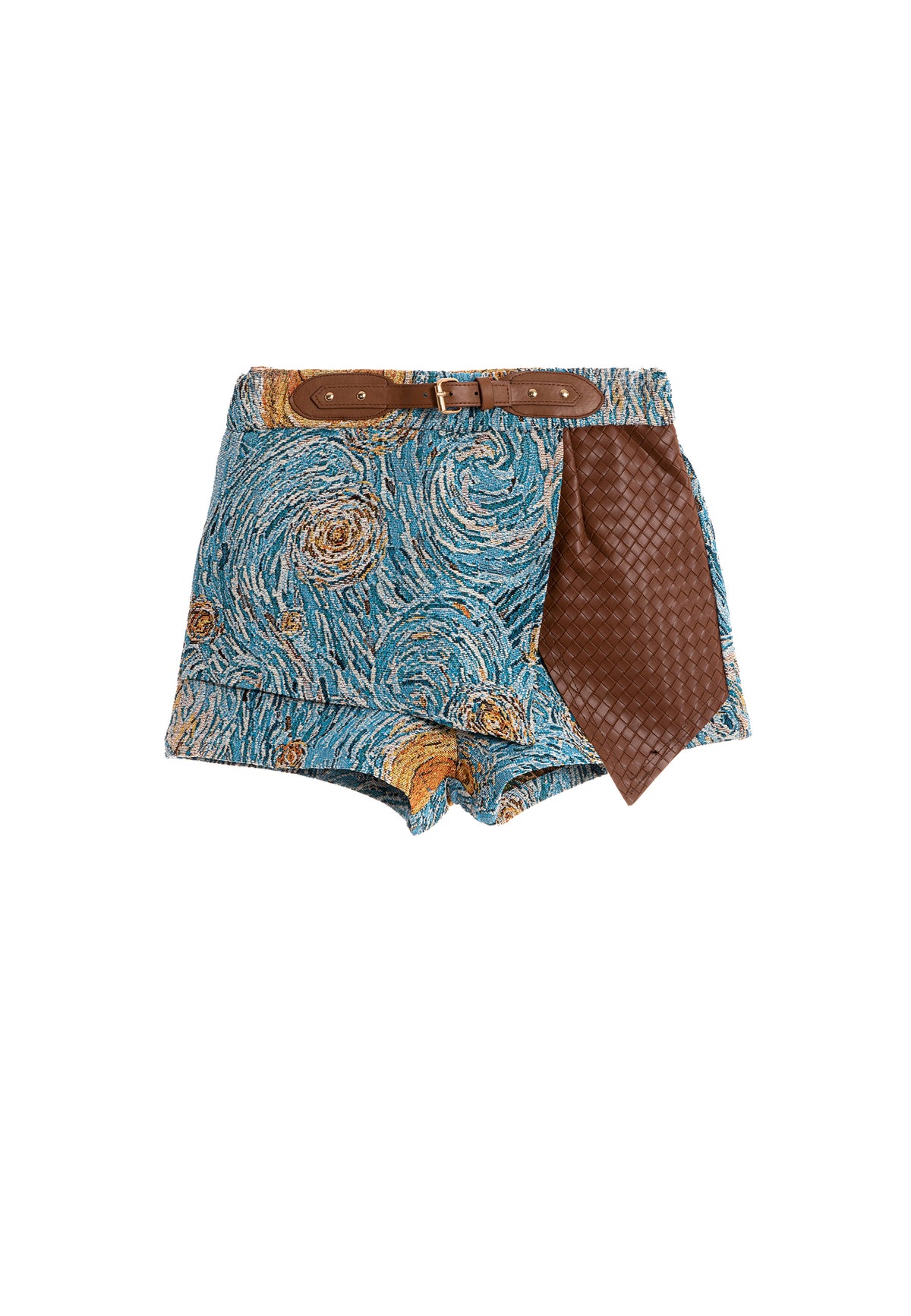 SHORTS VAQUEROS MWM CON DETALLE DE PIEL