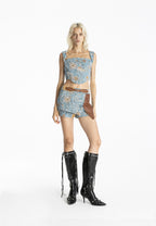 SHORTS VAQUEROS MWM CON DETALLE DE PIEL