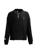 Chaqueta de media cremallera con textura de cuadros | MWM