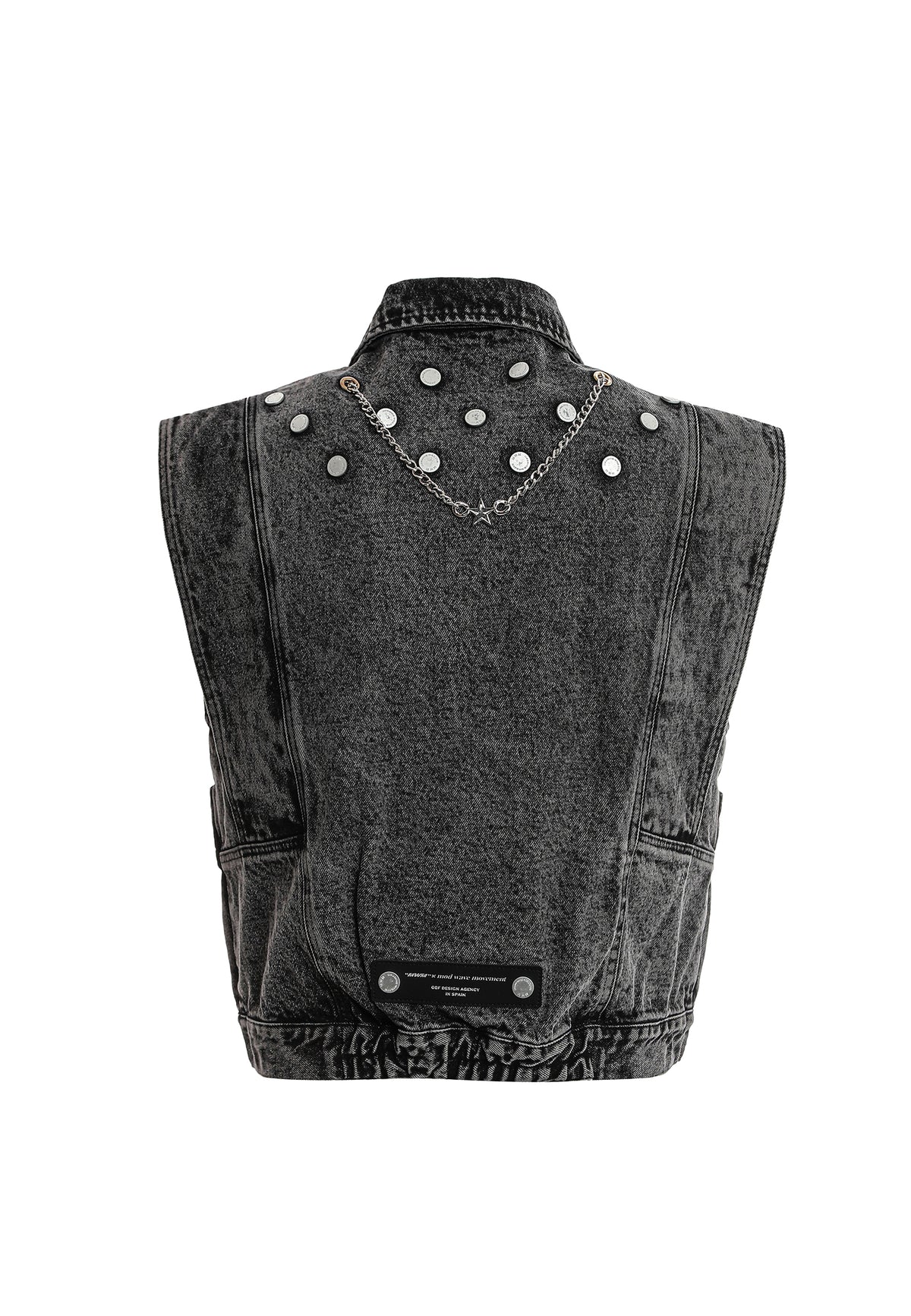 Chaleco vaquero con detalle de botones y cadena | MWM