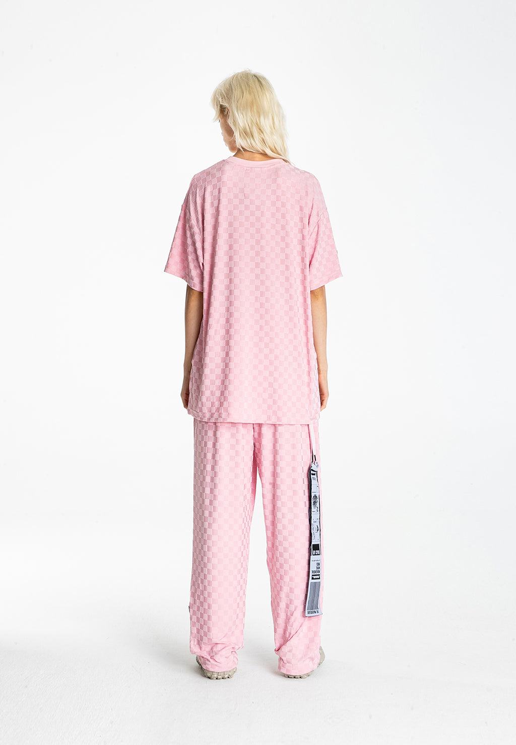 MWM SOFT FABRIC PLAID PRINT T-SHIRT