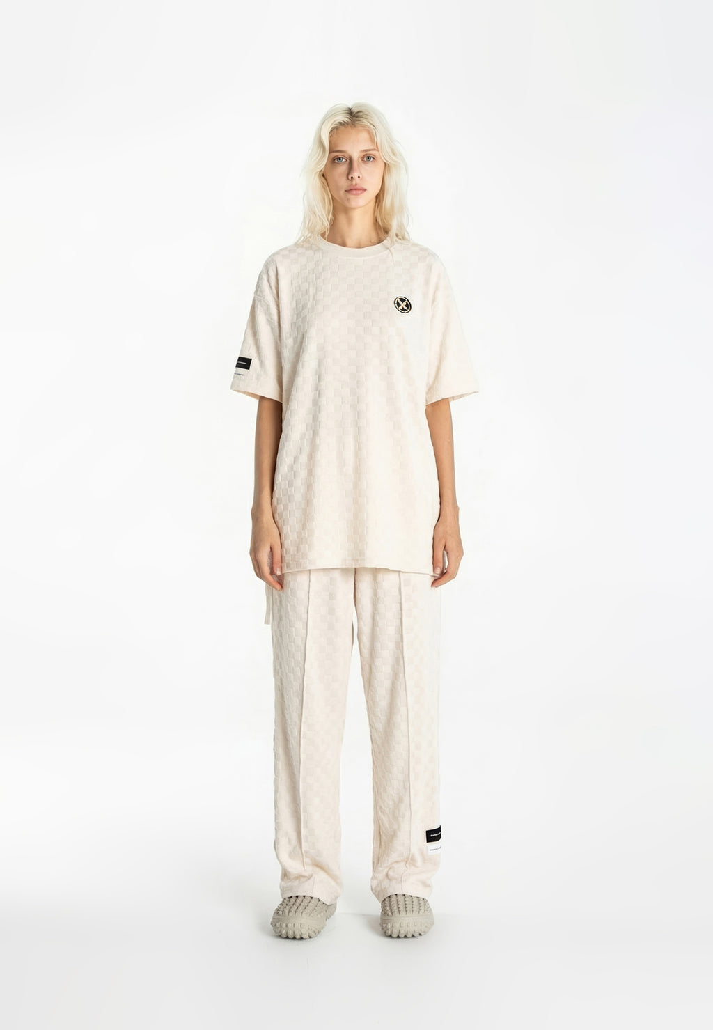 MWM SOFT FABRIC PLAID PRINT T-SHIRT