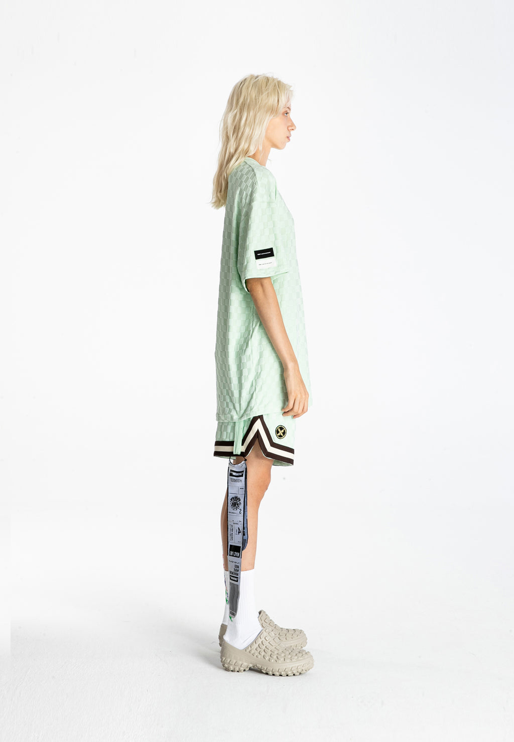 MWM SOFT FABRIC PLAID PRINT T-SHIRT