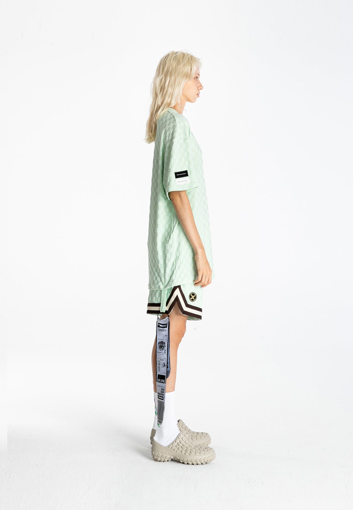 MWM SOFT FABRIC PLAID PRINT T-SHIRT