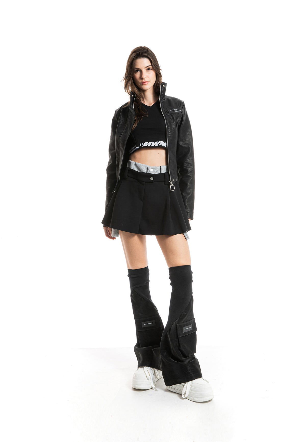 MWM KNITTED SKIRT WITH DOUBLE WAISTBAND