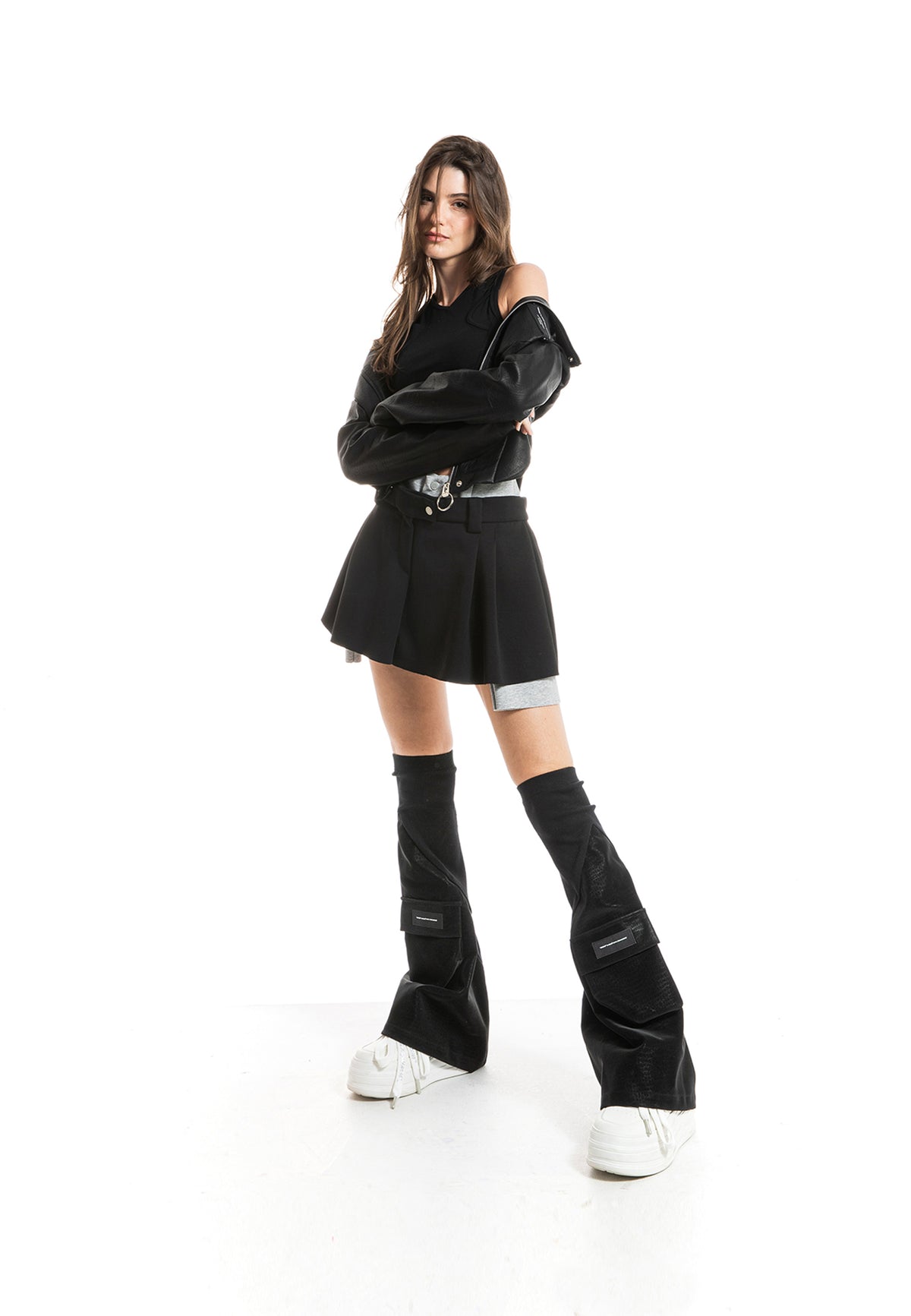 MWM KNITTED SKIRT WITH DOUBLE WAISTBAND