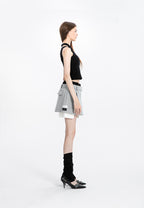 MWM KNITTED SKIRT WITH DOUBLE WAISTBAND