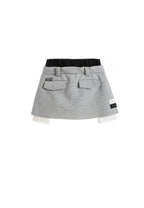 MWM KNITTED SKIRT WITH DOUBLE WAISTBAND