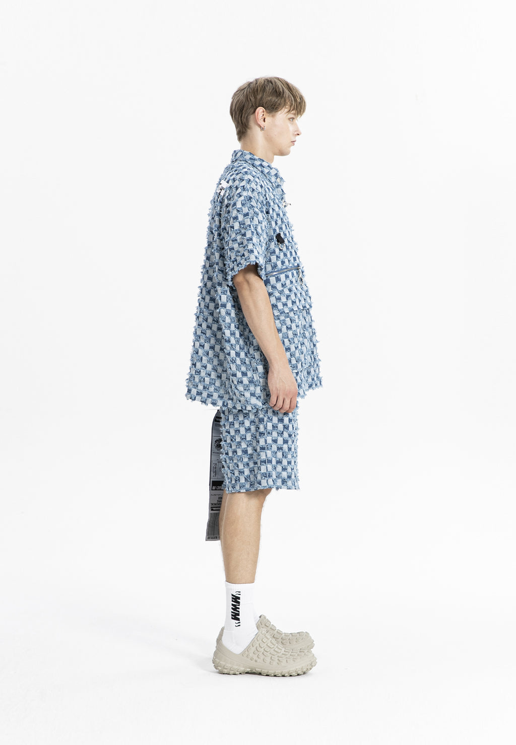 MWM OVERSIZED CHECKED DENIM SHIRT