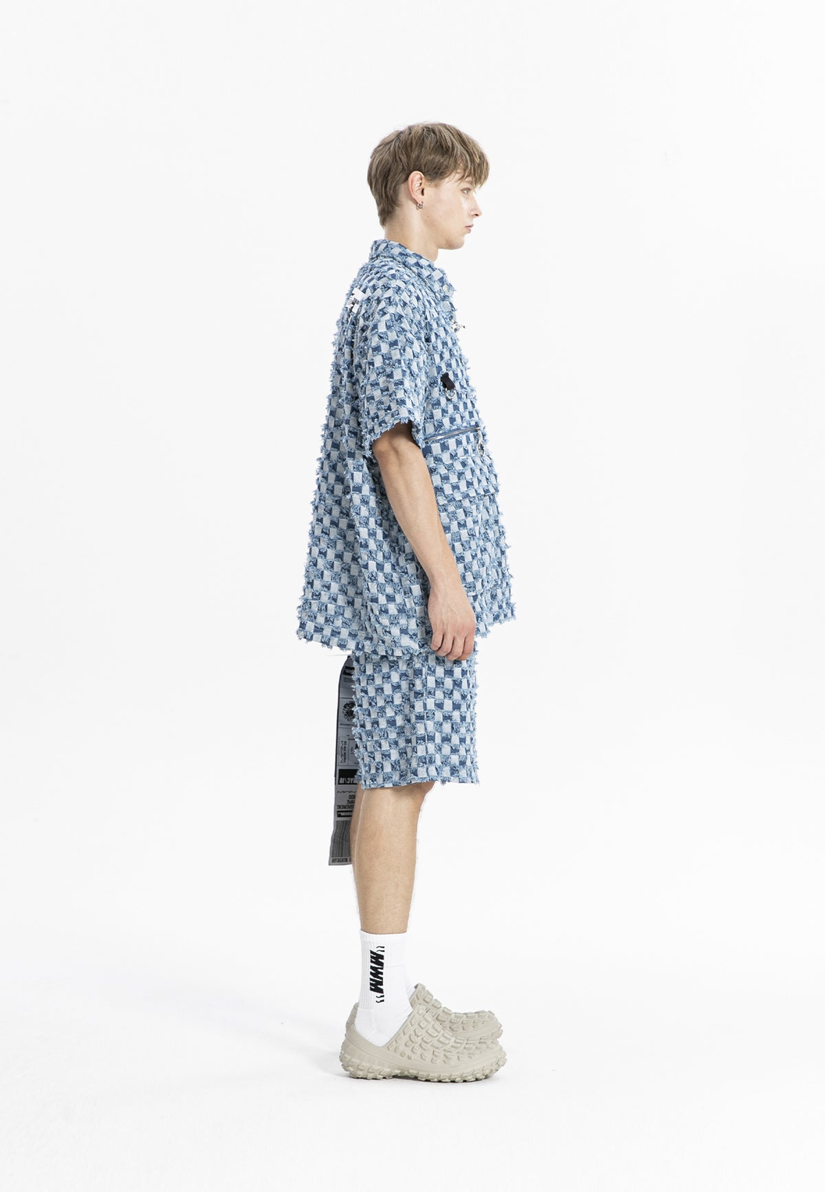 MWM OVERSIZED CHECKED DENIM SHIRT