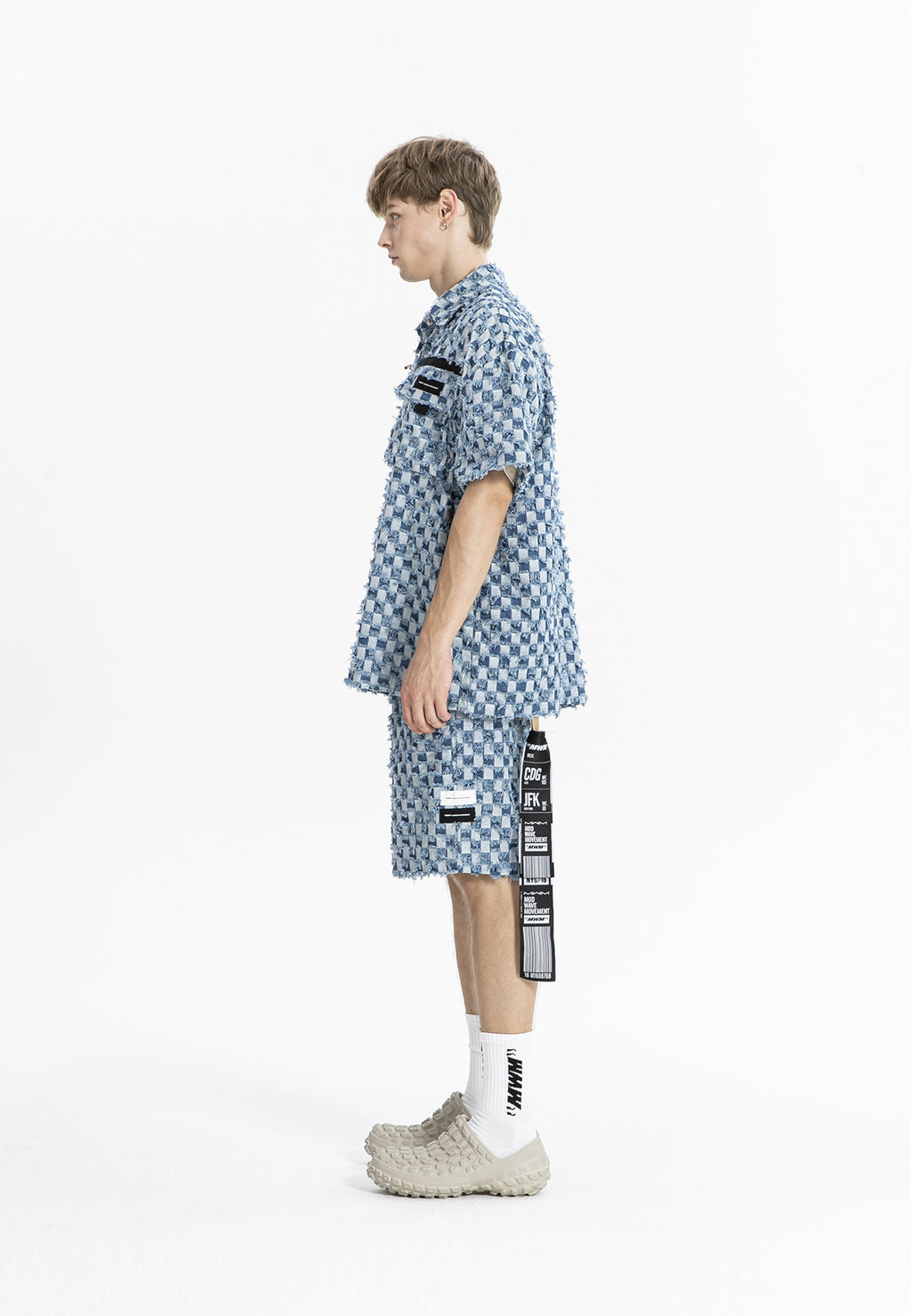 MWM OVERSIZED CHECKED DENIM SHIRT
