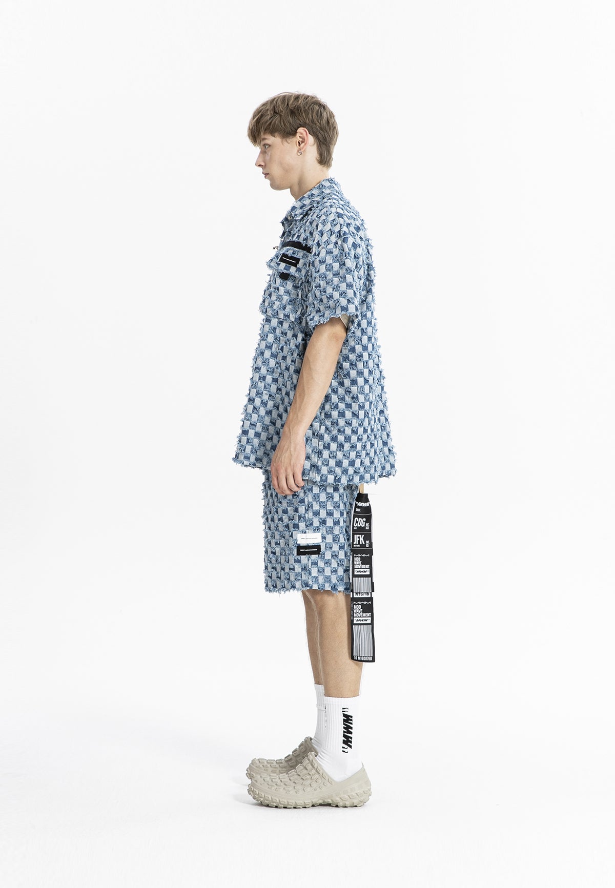 MWM OVERSIZED CHECKED DENIM SHIRT