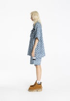 MWM OVERSIZED CHECKED DENIM SHIRT