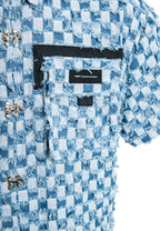 MWM OVERSIZED CHECKED DENIM SHIRT