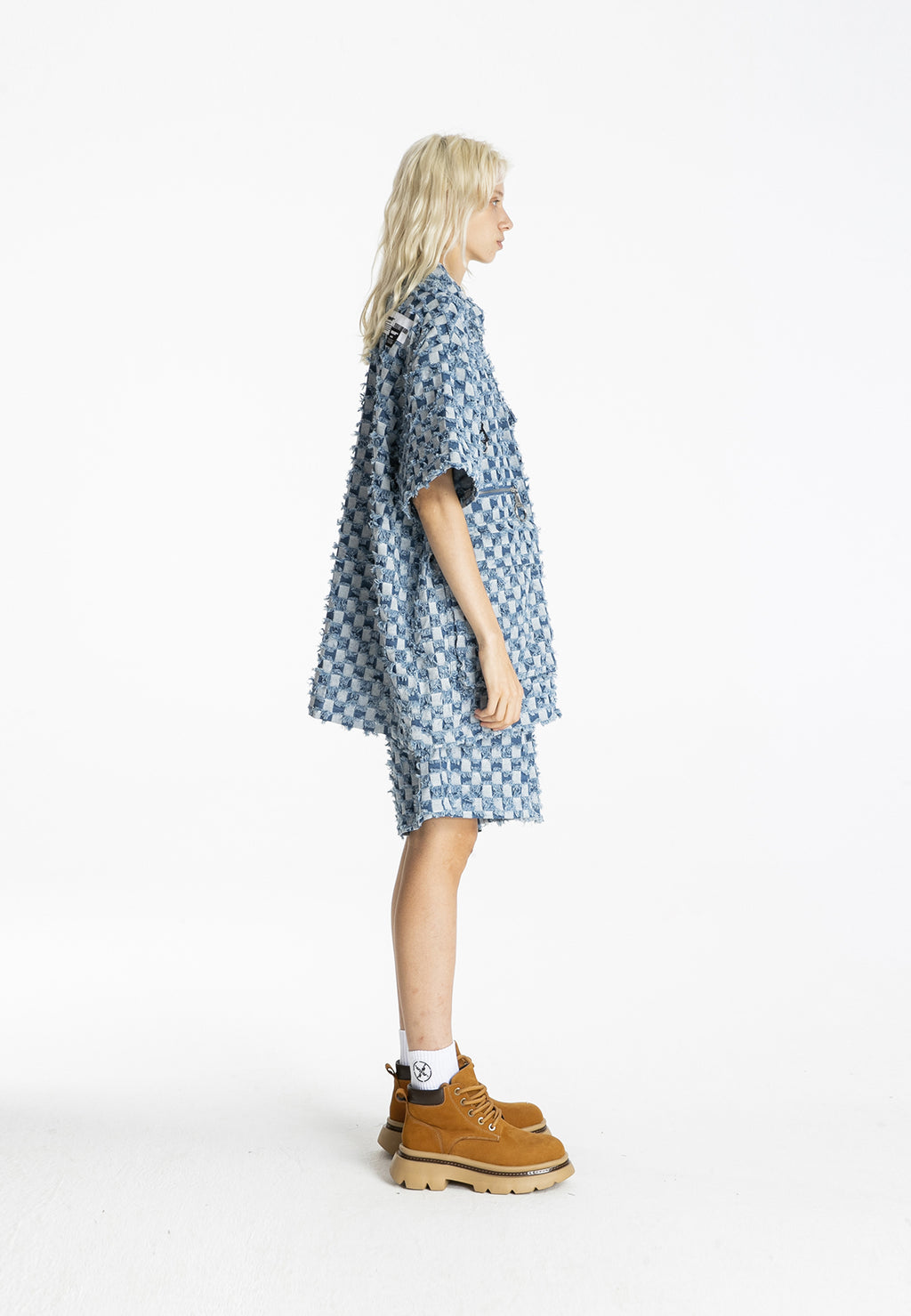 MWM OVERSIZED CHECKED DENIM SHIRT