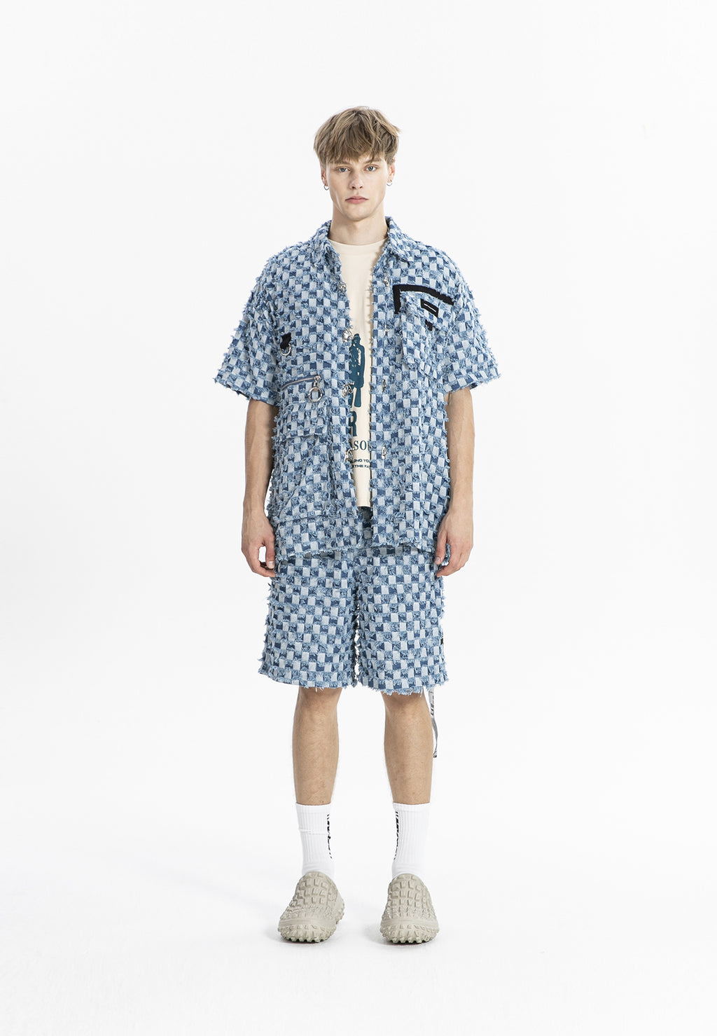 MWM OVERSIZED CHECKED DENIM SHIRT
