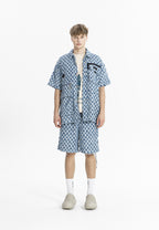MWM OVERSIZED CHECKED DENIM SHIRT