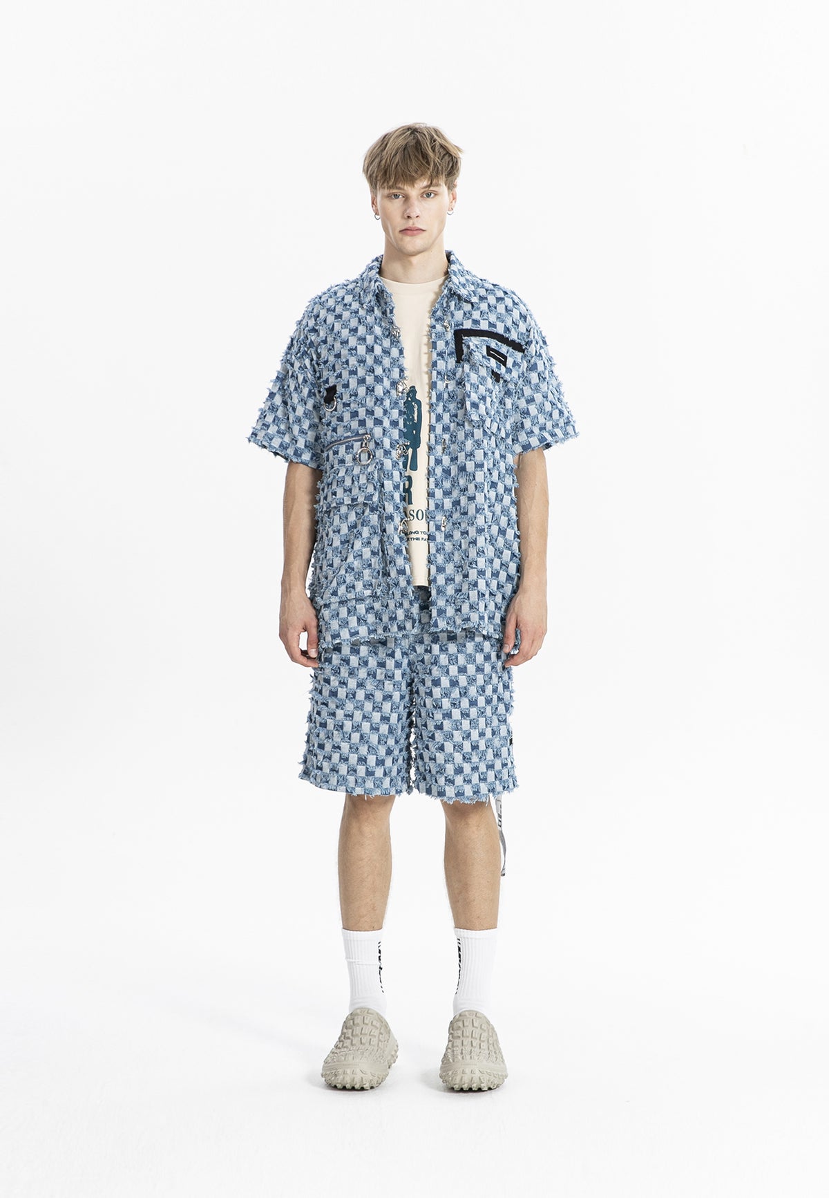 MWM OVERSIZED CHECKED DENIM SHIRT