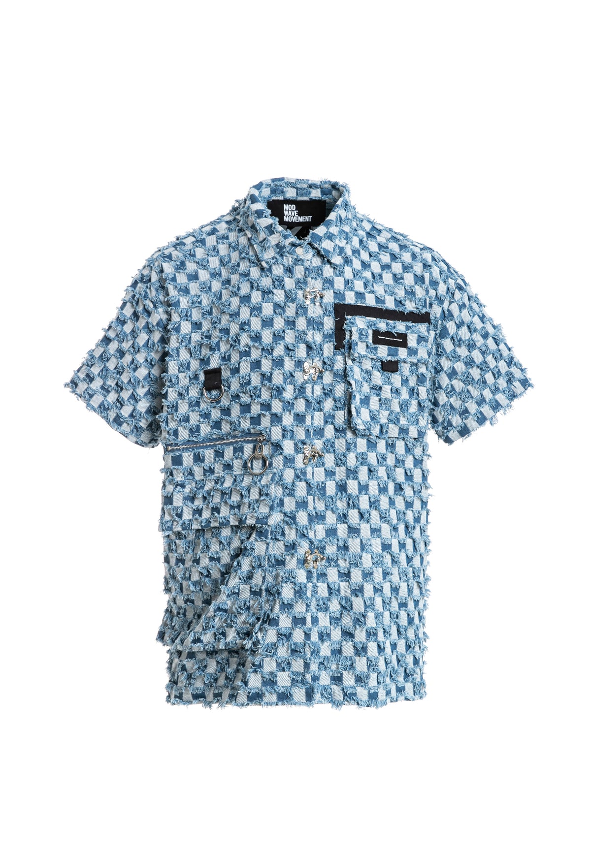 MWM OVERSIZED CHECKED DENIM SHIRT