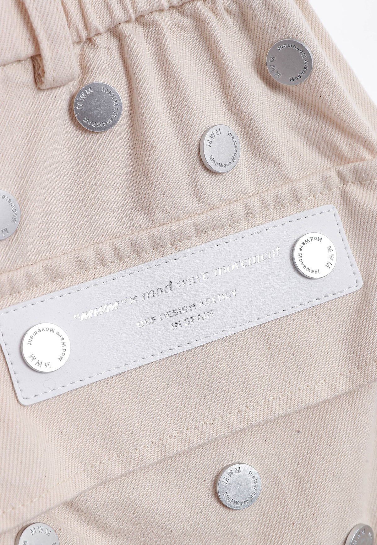 MWM DENIM MINI SKIRT WITH BUTTON DETAIL