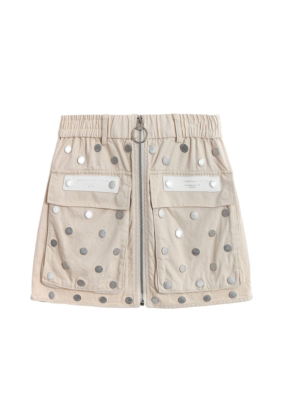 MWM DENIM MINI SKIRT WITH BUTTON DETAIL
