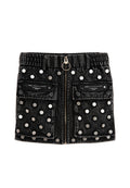 MWM DENIM MINI SKIRT WITH BUTTON DETAIL