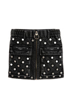 MWM DENIM MINI SKIRT WITH BUTTON DETAIL