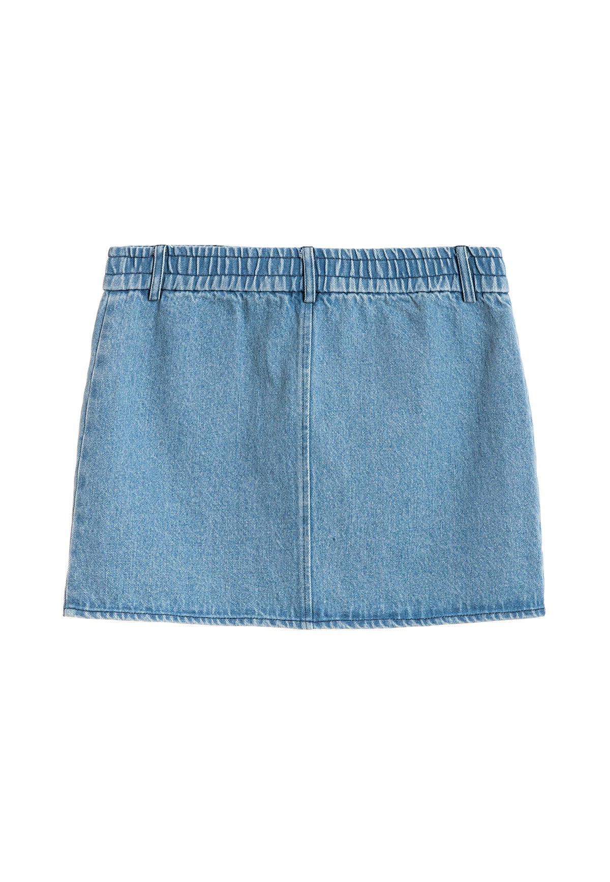 MWM DENIM MINI SKIRT WITH BUTTON DETAIL