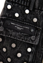 MWM DENIM MINI SKIRT WITH BUTTON DETAIL