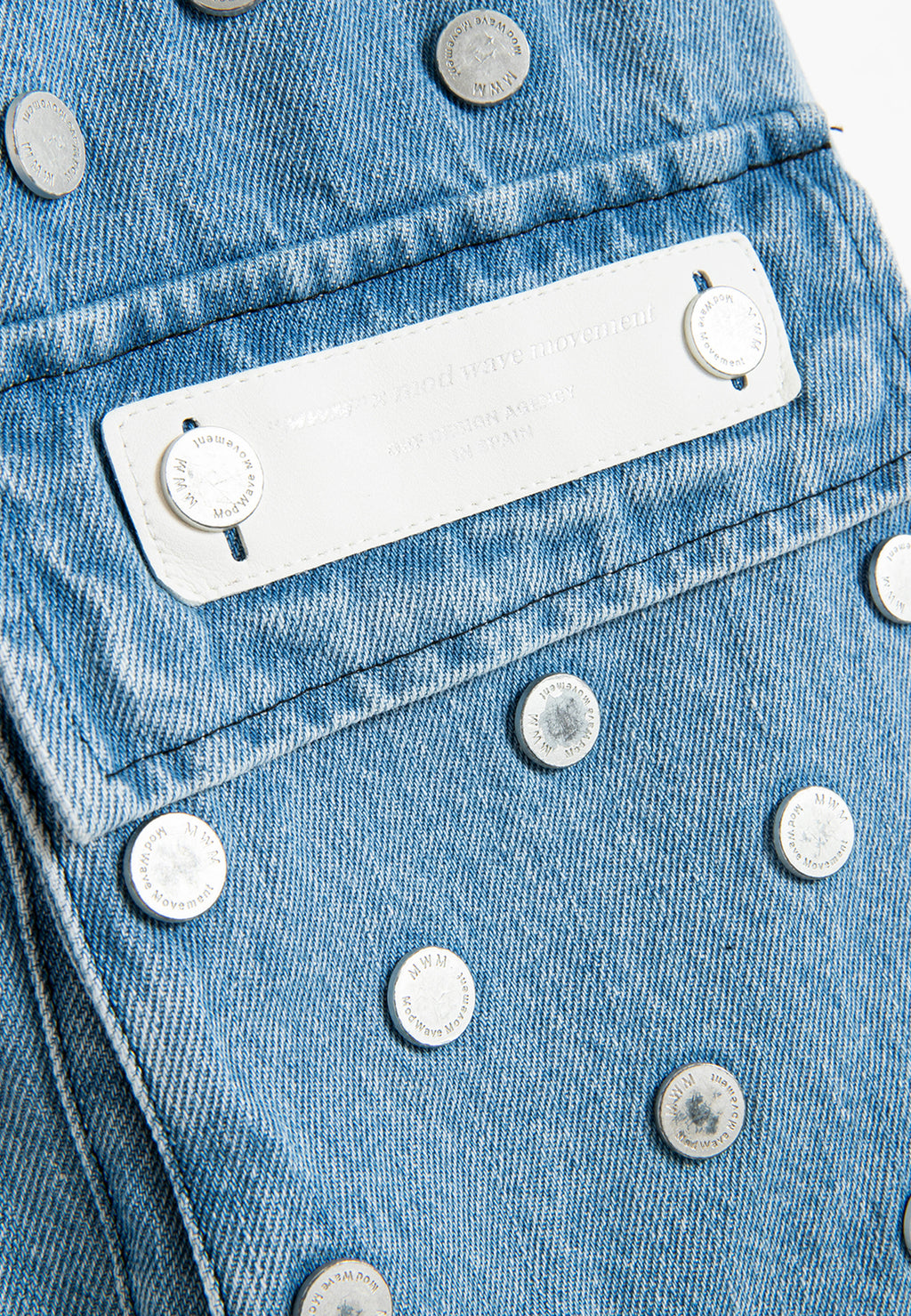 MWM DENIM MINI SKIRT WITH BUTTON DETAIL