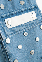 MWM DENIM MINI SKIRT WITH BUTTON DETAIL
