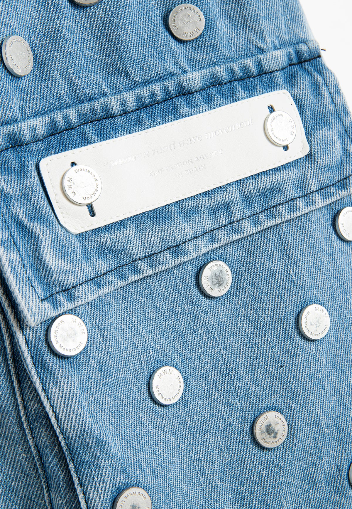 MWM DENIM MINI SKIRT WITH BUTTON DETAIL