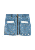 MWM DENIM MINI SKIRT WITH BUTTON DETAIL