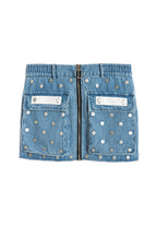 MWM DENIM MINI SKIRT WITH BUTTON DETAIL