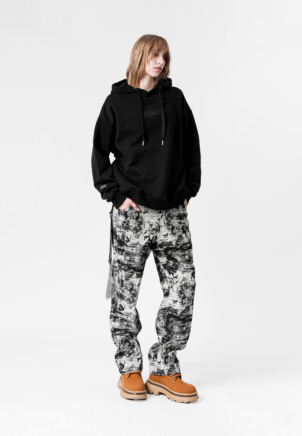 SUDADERA MWM JACQUARD CON CAPUCHA